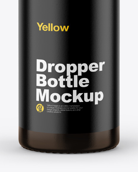 Amber Dropper Bottle Mockup Amber Dropper Bottle Mockup