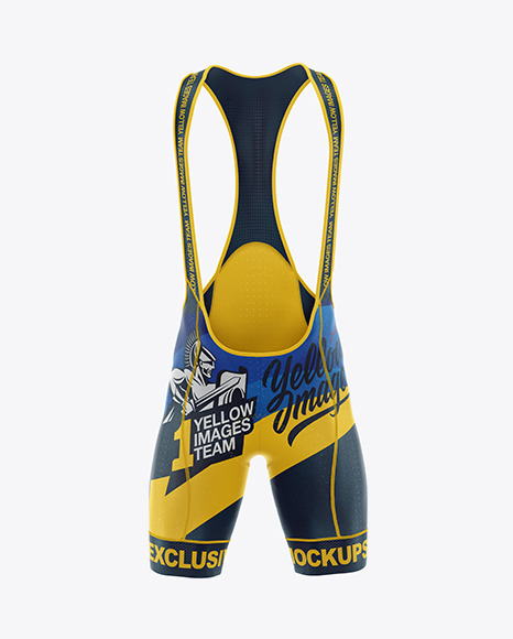 Download Men S Cycling Bib Shorts Mockup In Apparel Mockups On Yellow Images Object Mockups