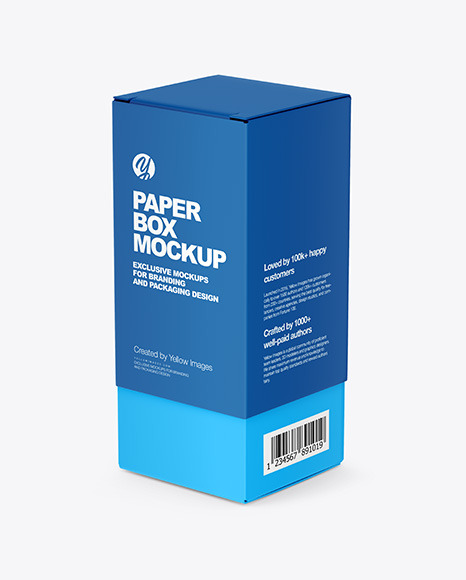 Download Paper Box Mockup In Box Mockups On Yellow Images Object Mockups PSD Mockup Templates