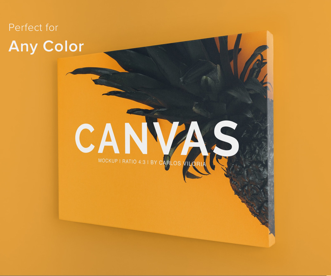 Download Landscape Canvas Ratio 4x3 Mockup in Indoor Advertising Mockups on Yellow Images Creative Store