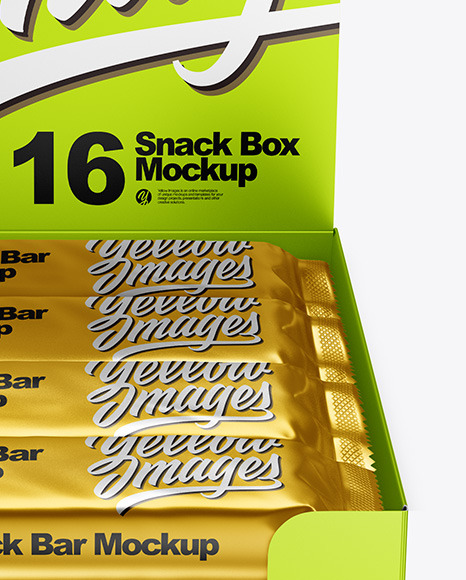 Metallic Snack Box Mockup Metallic Snack Box Mockup