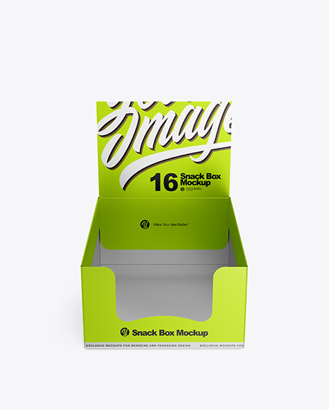 Metallic Snack Box Mockup Metallic Snack Box Mockup