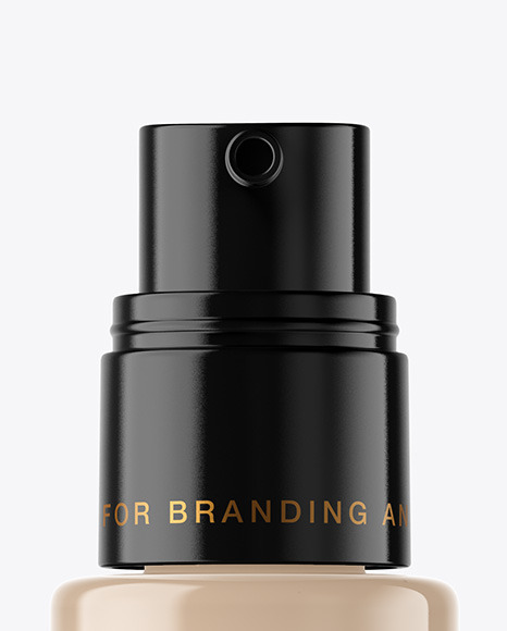 Clear Cosmetic Pump Bottle Mockup PSD #1