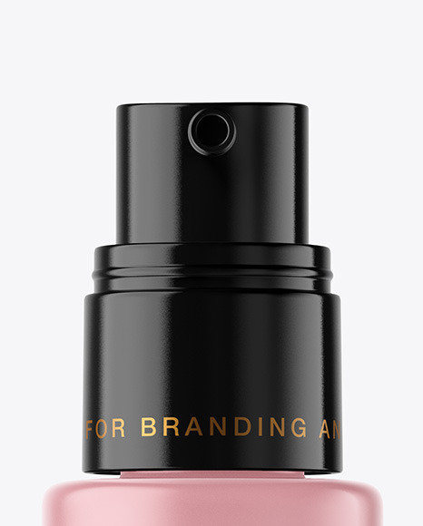 Frosted Cosmetic Pump Bottle Mockup PSD #1