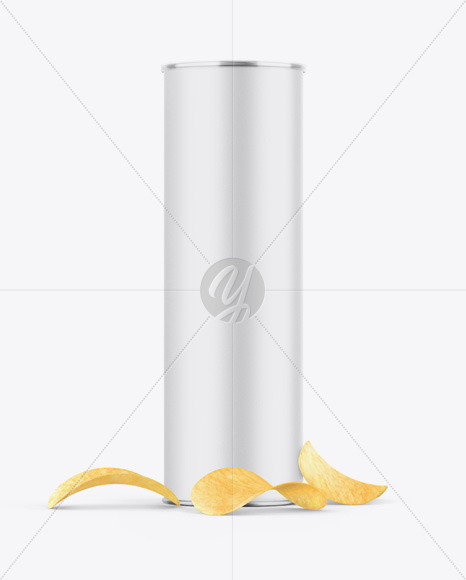 Download Matte Snack Tube W Chips Mockup In Tube Mockups On Yellow Images Object Mockups