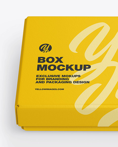 Download Textured Gift Box Mockup In Box Mockups On Yellow Images Object Mockups PSD Mockup Templates