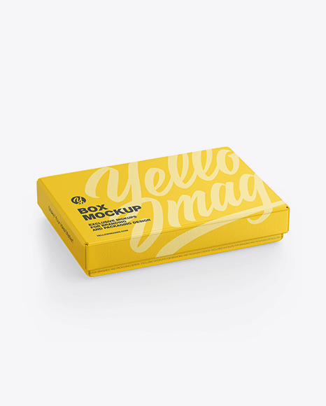 Download Textured Gift Box Mockup In Box Mockups On Yellow Images Object Mockups PSD Mockup Templates