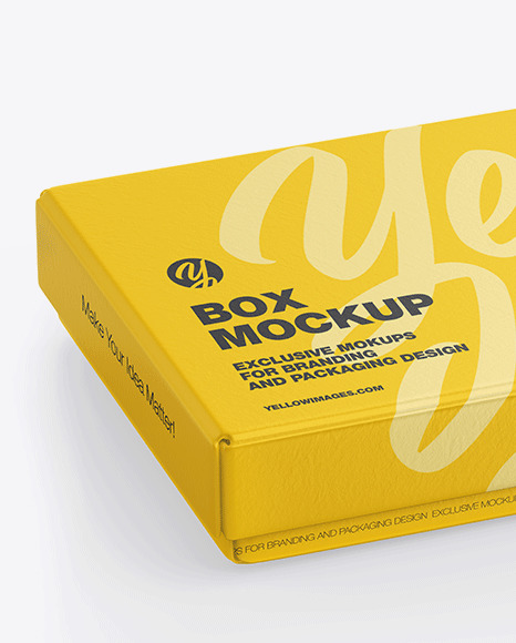 Textured Gift Box Mockup In Box Mockups On Yellow Images Object Mockups