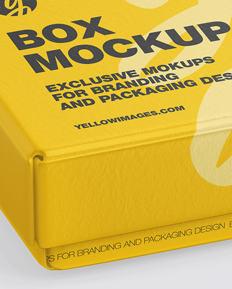 Textured Gift Box Mockup In Box Mockups On Yellow Images Object Mockups