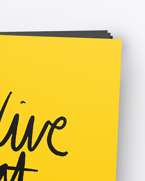 Download Note Paper Mockup In Stationery Mockups On Yellow Images Object Mockups PSD Mockup Templates