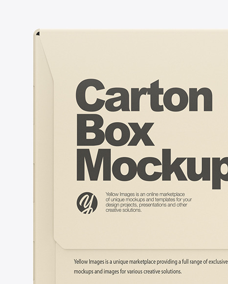 Carton Box Mockup PSD #2