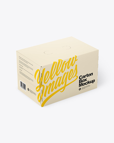 Download Carton Box Mockup In Box Mockups On Yellow Images Object Mockups