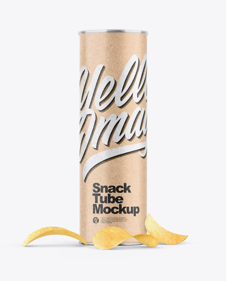 Download Kraft Snack Tube W Chips Mockup In Tube Mockups On Yellow Images Object Mockups Yellowimages Mockups