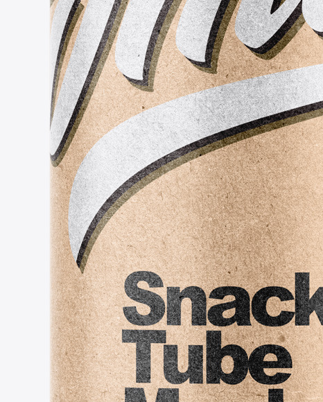 Download Kraft Snack Tube W Chips Mockup In Tube Mockups On Yellow Images Object Mockups PSD Mockup Templates