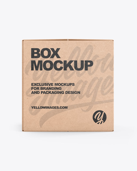 Download Kraft Box Mockup In Box Mockups On Yellow Images Object Mockups