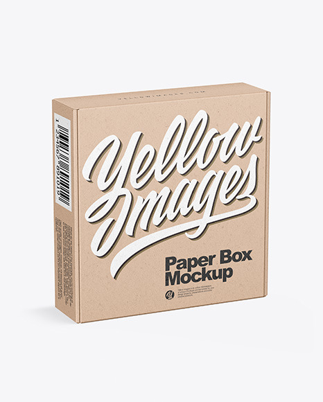 Kraft Box Mockup PSD #2