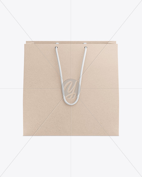 Kraft Bag Mockup Front View In Bag Sack Mockups On Yellow Images Object Mockups