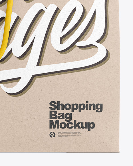 Kraft Bag Mockup - Front View Kraft Bag Mockup - Front View