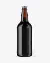Amber Glass Dark Beer Bottle Mockup