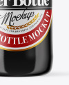 Amber Glass Dark Beer Bottle Mockup