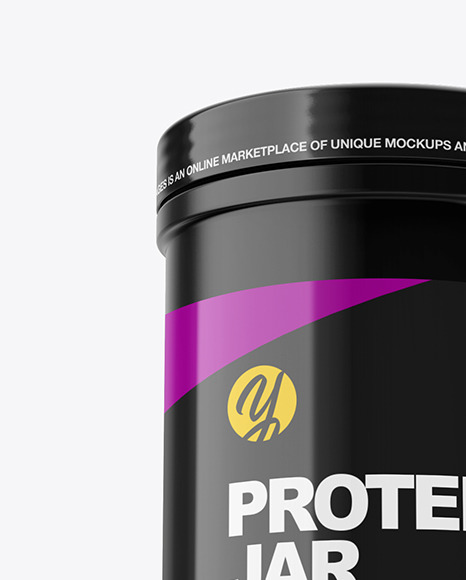 Matte Protein Jar Mockup Matte Protein Jar Mockup