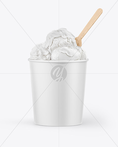 Download Ice Cream Cup Mockup In Cup Bowl Mockups On Yellow Images Object Mockups PSD Mockup Templates