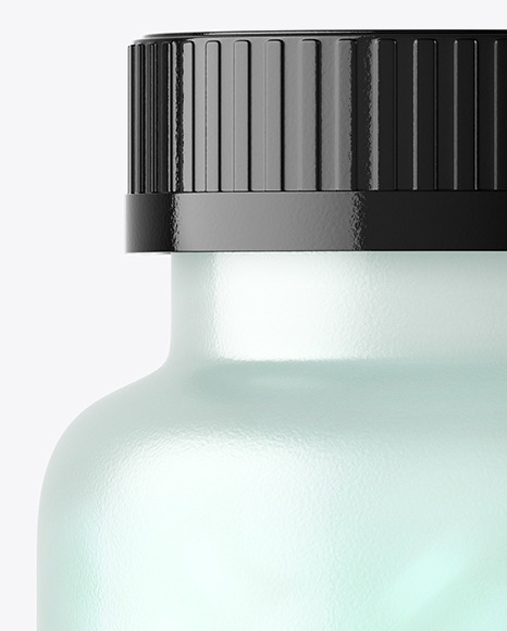 Frosted Glass Bottle With Pills Mockup PSD #2
