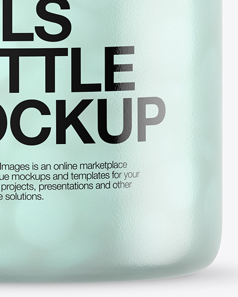 Frosted Glass Bottle With Pills Mockup PSD #1