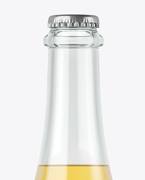 Clear Glass Lager Beer Bottle Mockup In Bottle Mockups On Yellow Images Object Mockups