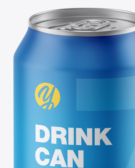 Metallic Drink Can w  Matte Finish Mockup PSD #1