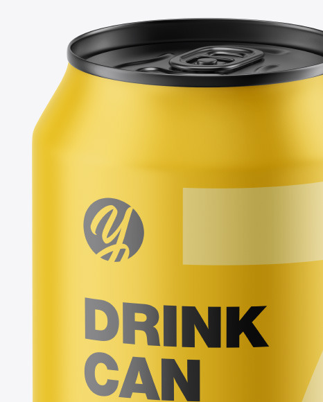 Metallic Drink Can w  Matte Finish Mockup PSD #7