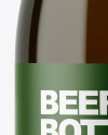 Green Glass Beer Bottle Mockup