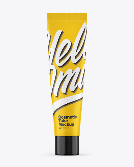 Download Matte Cosmetic Tube W Glossy Cap Mockup In Tube Mockups On Yellow Images Object Mockups PSD Mockup Templates