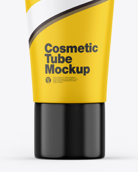 Download Matte Cosmetic Tube W Glossy Cap Mockup In Tube Mockups On Yellow Images Object Mockups PSD Mockup Templates