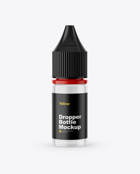 Download 120ml Glossy Dropper Bottle Mockup Yellow Images