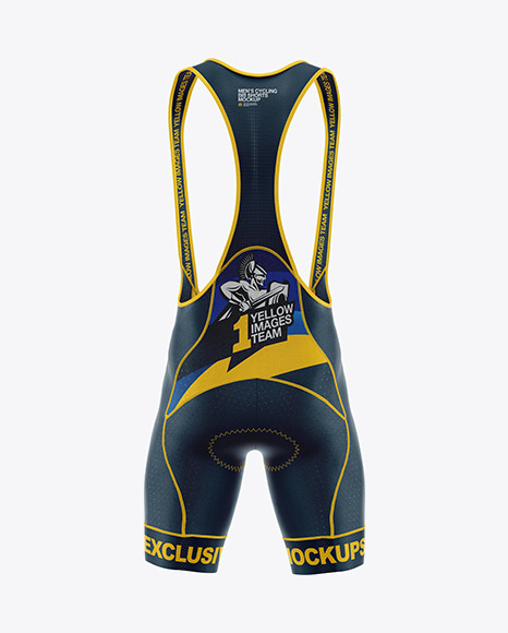 Men S Cycling Bib Shorts Mockup In Apparel Mockups On Yellow Images Object Mockups