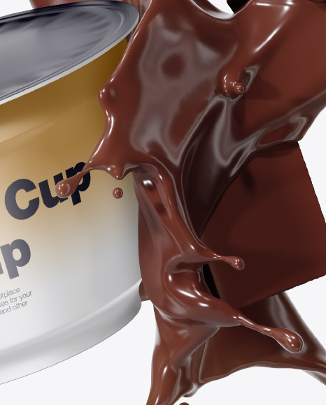 Plastic Cup with Splashes Mockup PSD #6