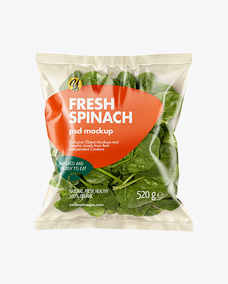 Download Plastic Bag With Spinach Mockup In Bag Sack Mockups On Yellow Images Object Mockups Yellowimages Mockups