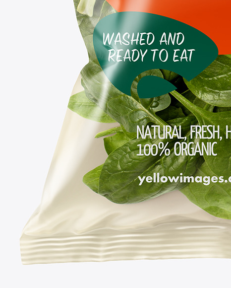 Download Plastic Bag With Spinach Mockup In Bag Sack Mockups On Yellow Images Object Mockups PSD Mockup Templates