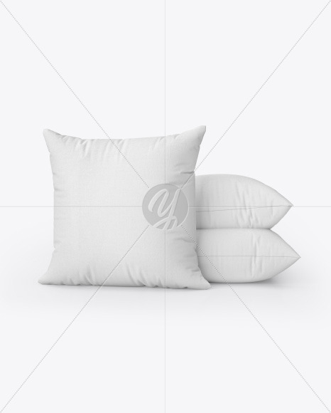 Three Square Pillows Mockup