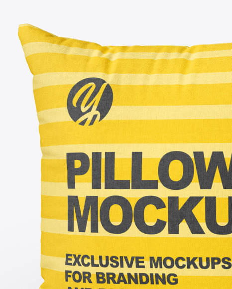 Download Three Square Pillows Mockup In Object Mockups On Yellow Images Object Mockups PSD Mockup Templates