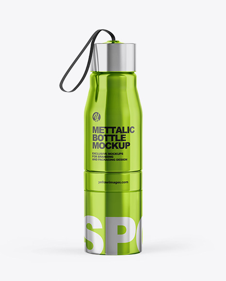 Download Steel Water Bottle Mockup In Bottle Mockups On Yellow Images Object Mockups