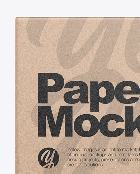 Kraft Box Mockup PSD #3