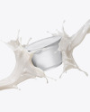 Plastic Cup with Splashes Mockup