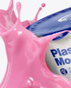 Plastic Cup with Splashes Mockup