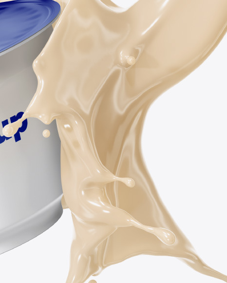 Plastic Cup with Splashes Mockup