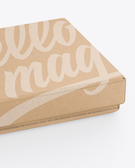Kraft Gift Box Mockup PSD #1