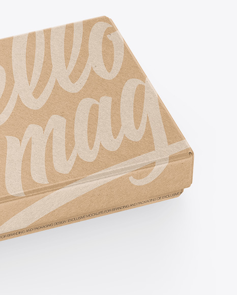 Kraft Gift Box Mockup PSD #1