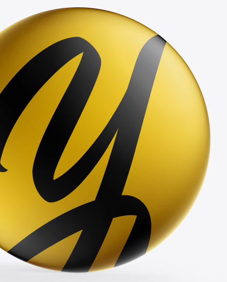 Two Metallic Button Pins Mockup PSD #5