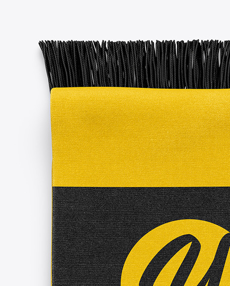 Fan Scarf Mockup In Apparel Mockups On Yellow Images Object Mockups